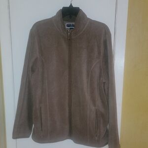 Karen Scott Tan Teddy Jacket